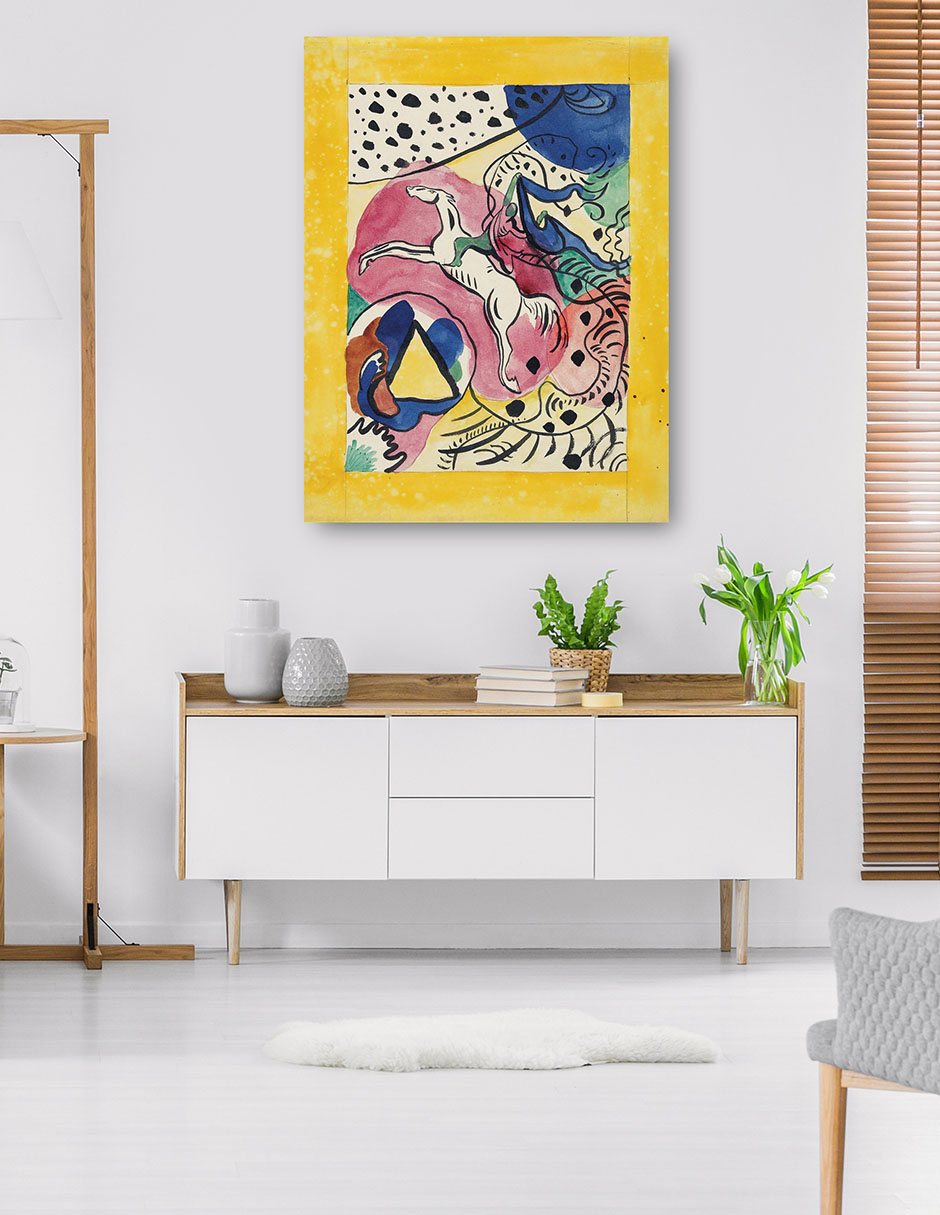 Foto 6 pulgar | Cuadro Decorativo - Diseño Para La Portada Del Almanaque &#39,el Jinete Azul&#39, (1911)- Wassily Kandinsky - 2
