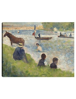 Foto 1 | Cuadro Decorativo - Caballo Y Barcos (estudio Para Bañistas En Asnières) (1883-1884)- Georges Seurat - Costa -