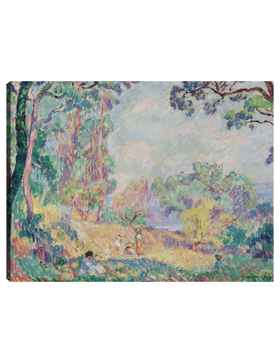 Foto 2 pulgar | Cuadro Decorativo - Jeunes Femmes Et Fillettes Dans Un Paysage (1906)- Henri Lebasque - Paisaje - 46x61 - Fine Art Tj