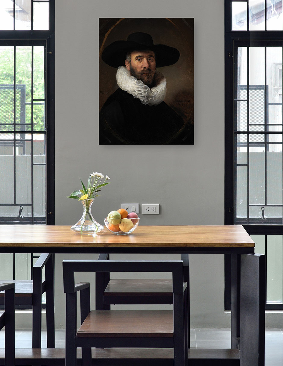 Foto 5 pulgar | Cuadro Decorativo - Retrato De Dirck Jansz. Pesser (hacia 1634)- Rembrandt Van Rijn - Fotografía - 46x61 - Fine Art Tj