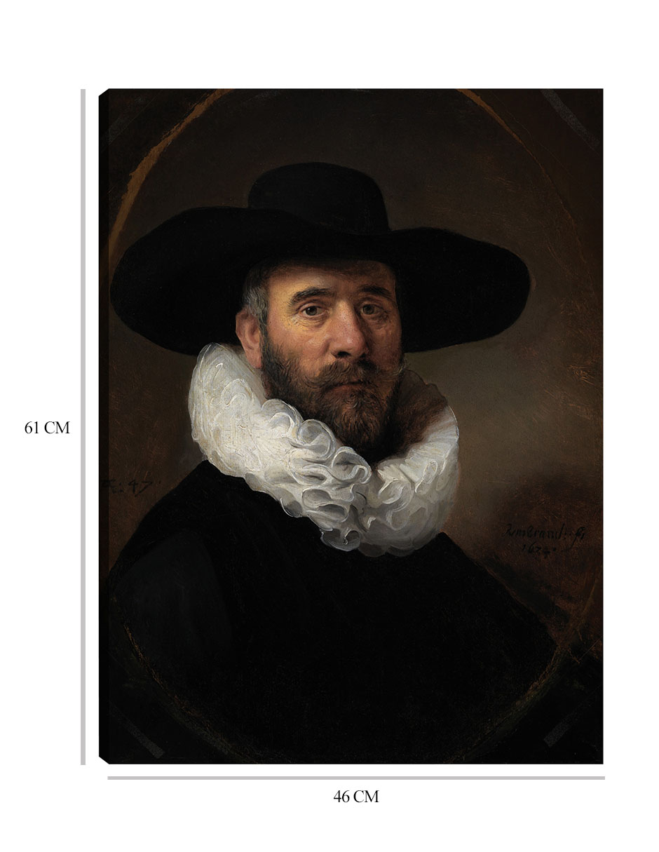 Foto 7 pulgar | Cuadro Decorativo - Retrato De Dirck Jansz. Pesser (hacia 1634)- Rembrandt Van Rijn - Fotografía - 46x61 - Fine Art Tj