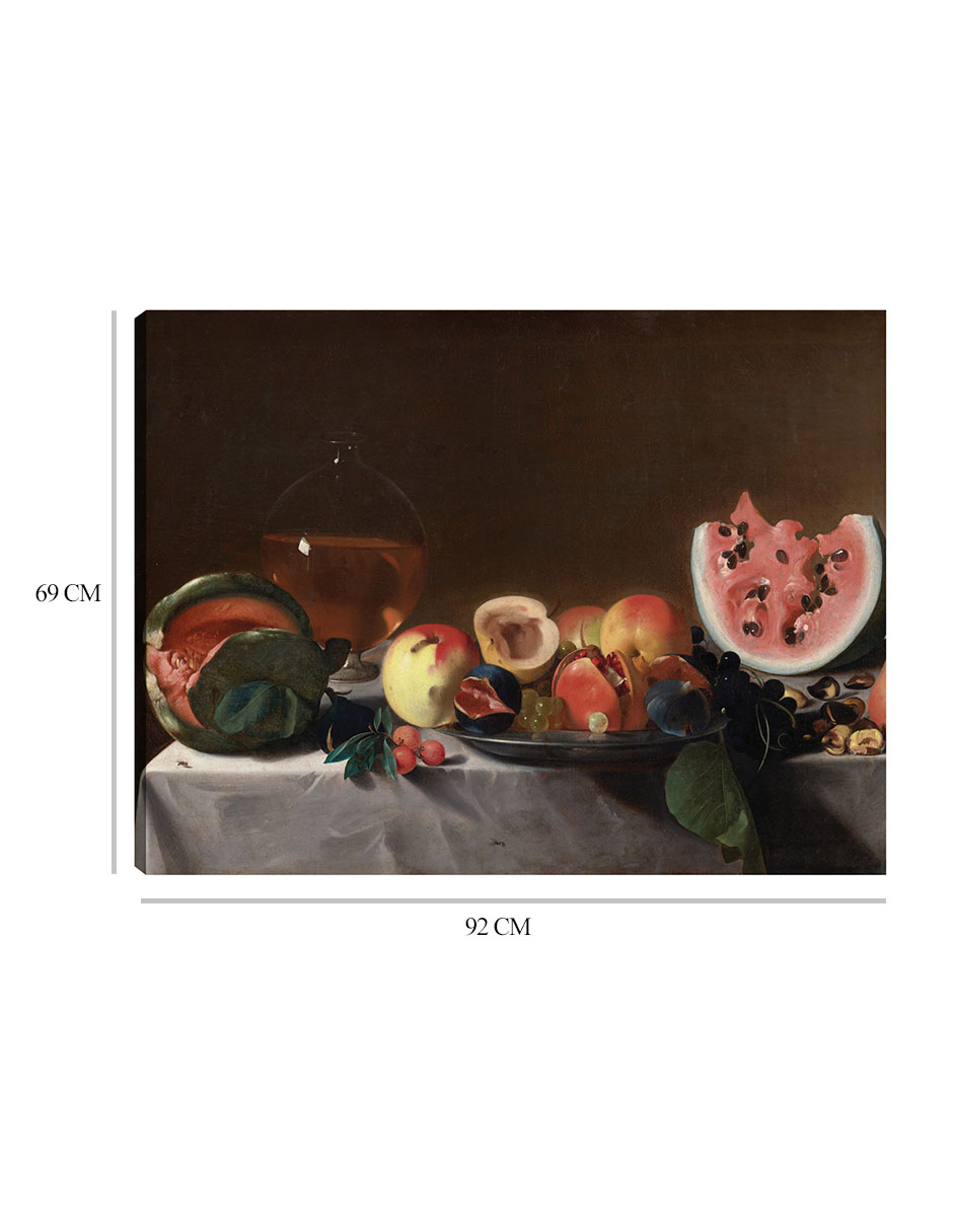 Foto 7 pulgar | Cuadro Decorativo - Naturaleza Muerta Con Fruta Y Garrafa, C. 1610/1620- Pensionante Del Saraceni - 69x92 - Fine Art Tj
