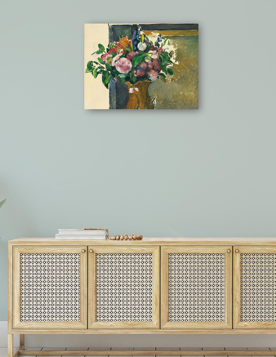Foto 5 pulgar | Cuadro Decorativo - Fleurs Dans Un Vase Rouge (hacia 1880-81)- Paul Cézanne - Religión - 28x36 - Impresión En