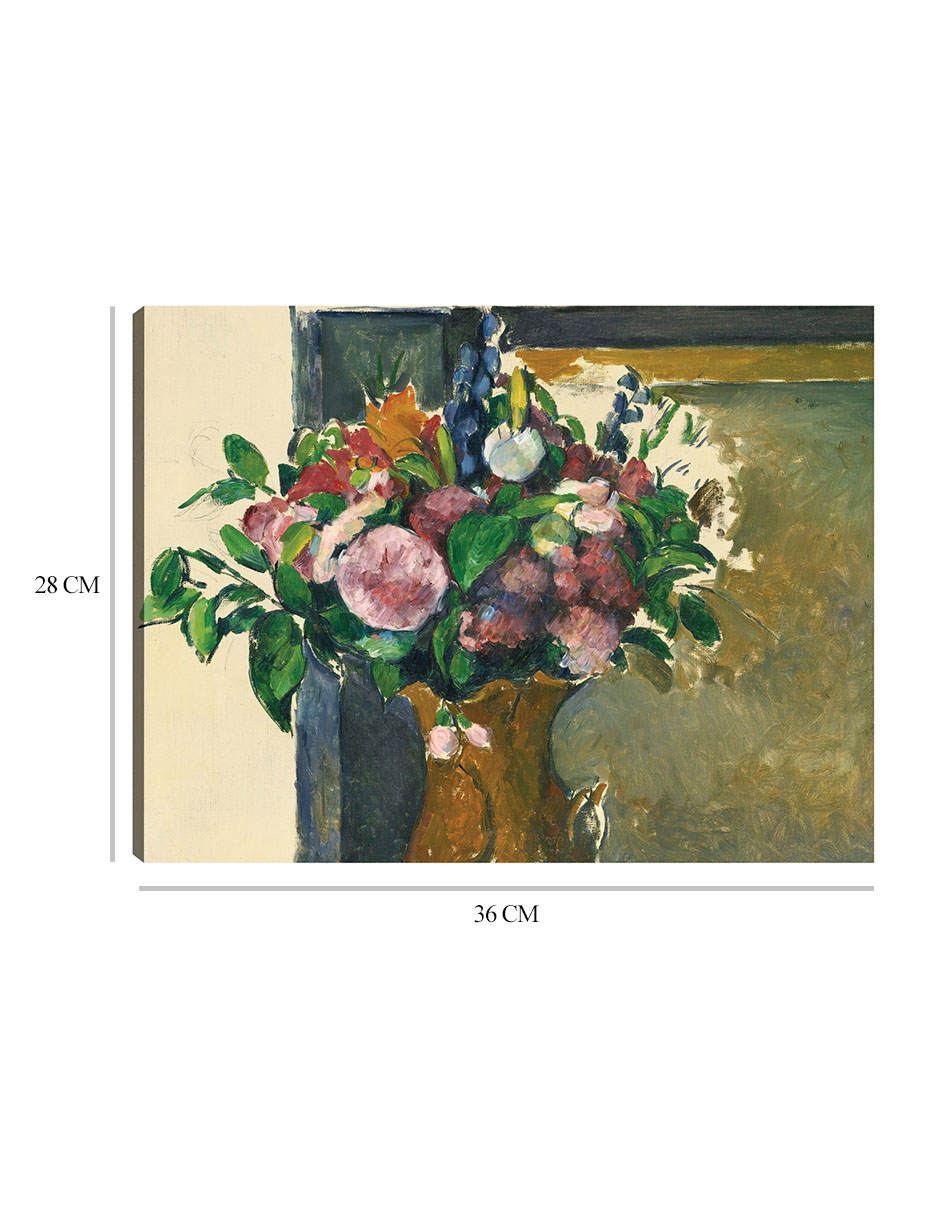 Foto 7 pulgar | Cuadro Decorativo - Fleurs Dans Un Vase Rouge (hacia 1880-81)- Paul Cézanne - Religión - 28x36 - Impresión En