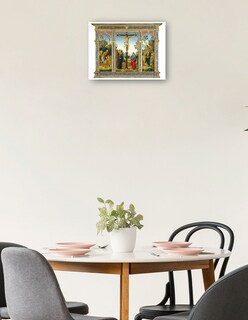 Foto 2 | Cuadro Decorativo - La Crucifixión Con La Virgen, San Juan, - Pietro Perugino - 69x92 - Impresión En Lienzo - Fine Ar