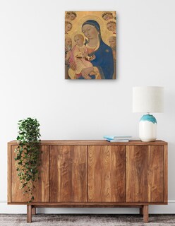 Foto 2 | Cuadro Decorativo - La Virgen Y El Niño Con San Jerónimo, San Bernardino Y Ángeles,- Sano Di Pietro - 69x92 - Fine A