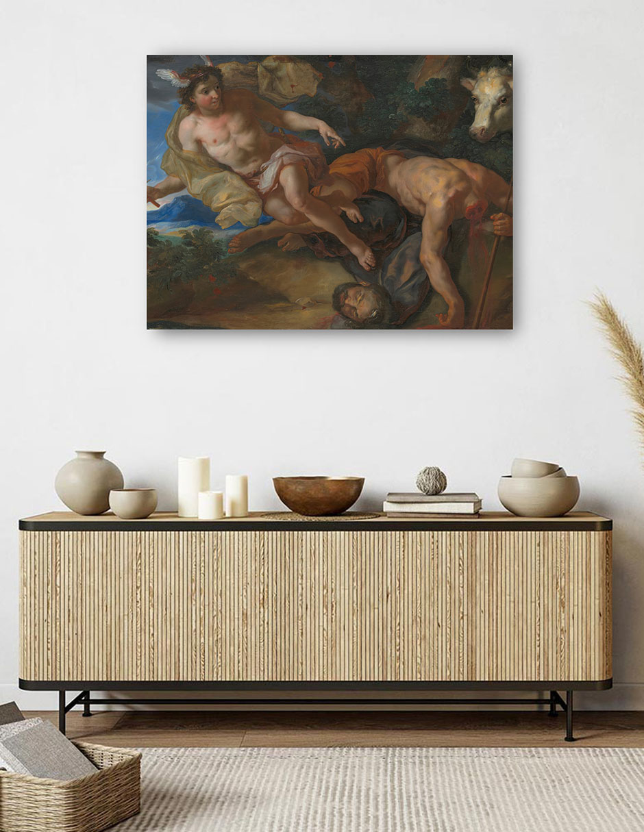 Foto 5 | Cuadro Decorativo - Mercurio Rescata Al Io Disfrazado Después De Decapitar - Johann Michael Rottmayr - 28x36 - Fine A