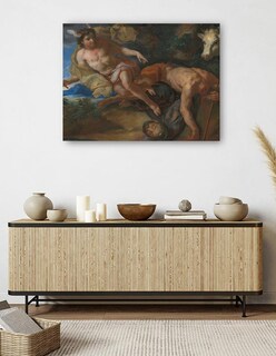 Foto 5 | Cuadro Decorativo - Mercurio Rescata Al Io Disfrazado Después De Decapitar - Johann Michael Rottmayr - 28x36 - Fine A