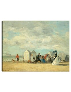 Foto 1 | Cuadro Decorativo - Escena De Playa 1862- Eugène Boudin - Costa - 69x92 - Impresión En Lienzo - Fine Art Tj