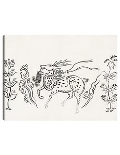 Foto 1 | Cuadro Decorativo - Grabado En Madera Original Vintage Japonés -ciervo (1860-1869)- Taguchi Tomoki - 77x102 - Fine Art