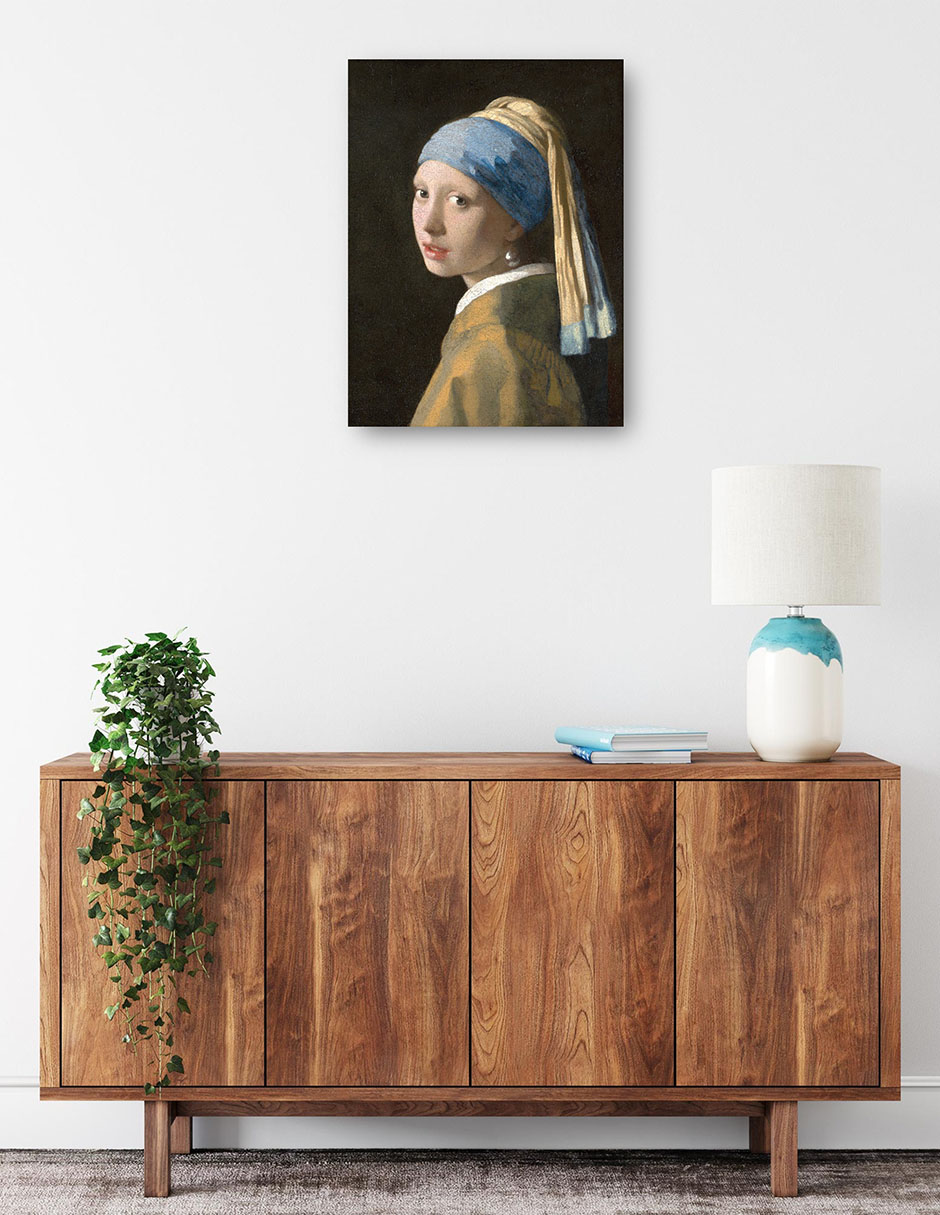 Foto 3 pulgar | Cuadro Decorativo - La Muchacha Del Pendiente De Perla (c. 1665)- Johannes Vermeer - Fotografía - 69x92 - Fine Art Tj