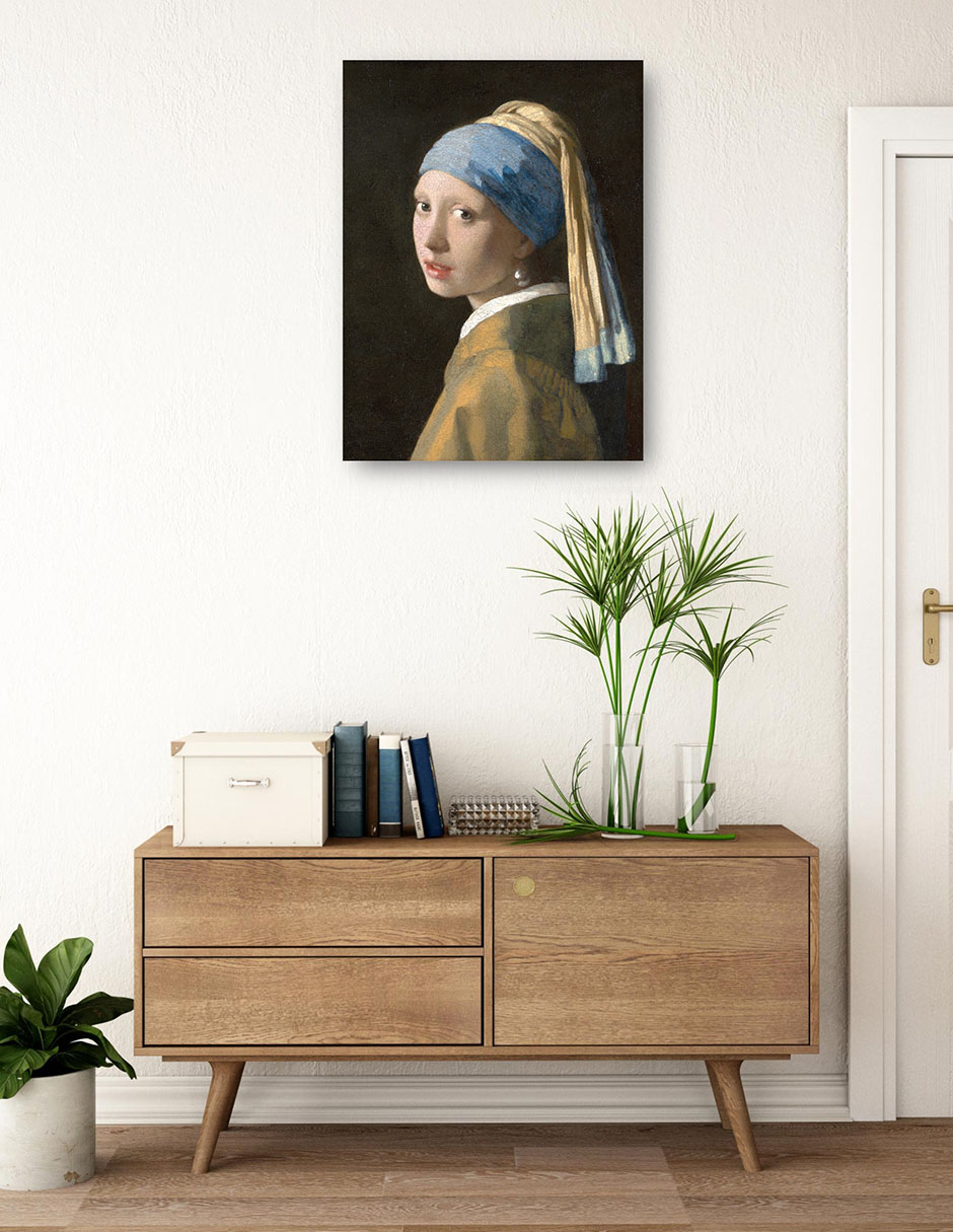 Foto 4 pulgar | Cuadro Decorativo - La Muchacha Del Pendiente De Perla (c. 1665)- Johannes Vermeer - Fotografía - 69x92 - Fine Art Tj
