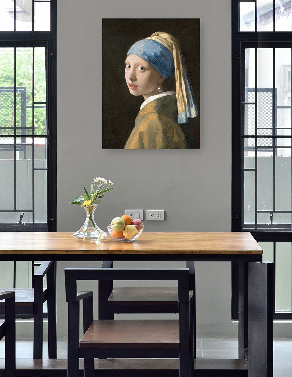 Foto 5 pulgar | Cuadro Decorativo - La Muchacha Del Pendiente De Perla (c. 1665)- Johannes Vermeer - Fotografía - 69x92 - Fine Art Tj