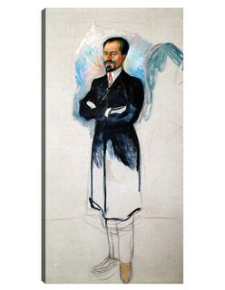 Foto 1 | Cuadro Decorativo - Retrato De Ernest Thiel (estudio) (1907)- Edvard Munch - Fotografía - 46x89 -impresión En