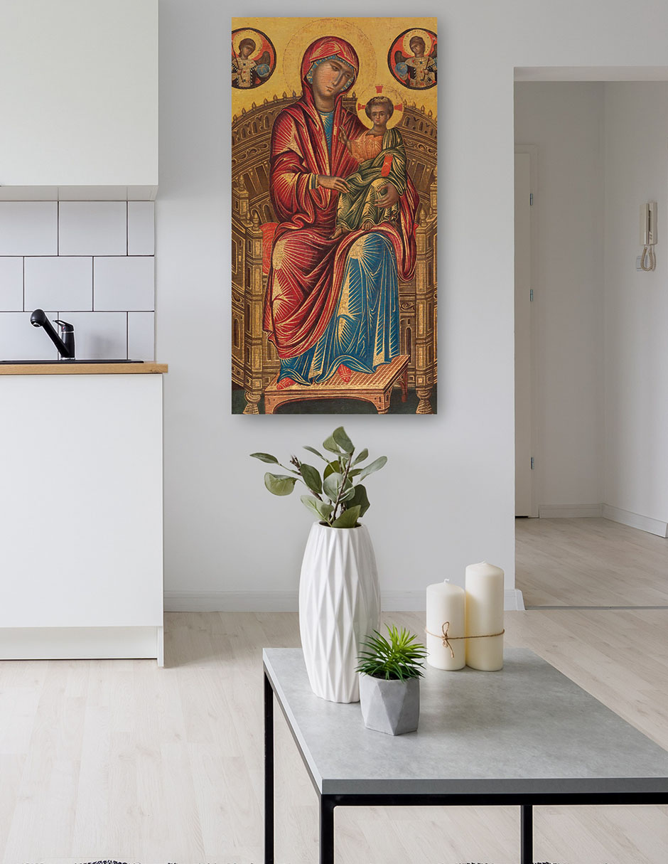 Foto 5 | Cuadro Decorativo - La Virgen Y El Niño En Un Trono Curvo, C. 1260/1280- Constantinople - Religión - 72x138 - Fine Ar