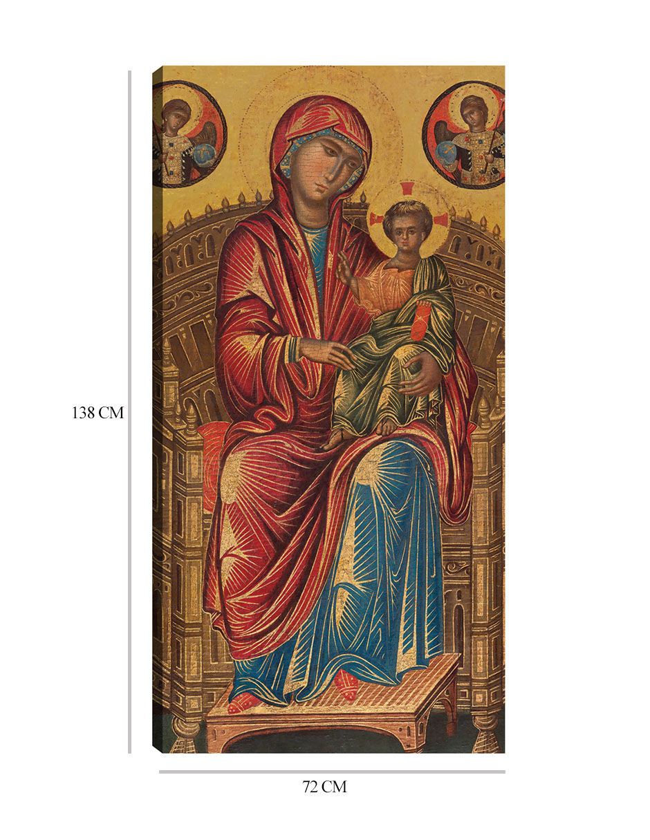 Foto 7 pulgar | Cuadro Decorativo - La Virgen Y El Niño En Un Trono Curvo, C. 1260/1280- Constantinople - Religión - 72x138 - Fine Ar