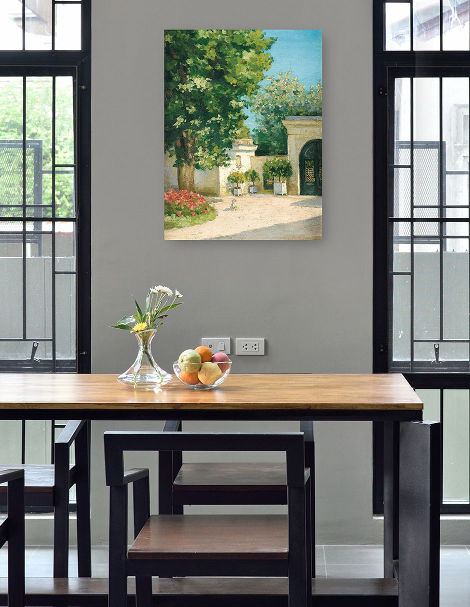 Foto 5 pulgar | Cuadro Decorativo - El Pórtico De La Casa Familiar (hacia 1875)- Gustave Caillebotte - Paisaje - 69x92 - Fine Art Tj