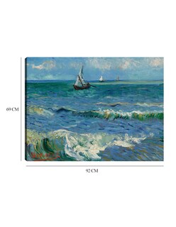 Foto 6 | Cuadro Decorativo - Paisaje Marino Cerca De Les Saintes Maries De La Mer- Vincent Van Gogh - Religión - 69x92 - Fine