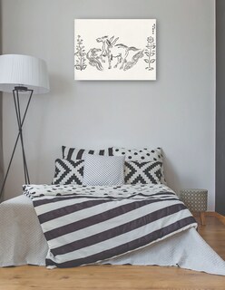 Foto 3 | Cuadro Decorativo - Grabado En Madera Original Vintage Japonés -unicornio- Taguchi Tomoki - Abstracto - 69x92 - Fine