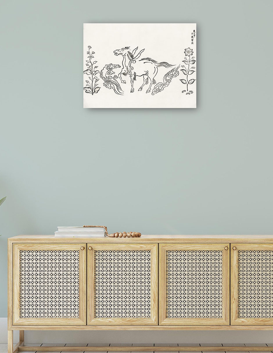 Foto 4 | Cuadro Decorativo - Grabado En Madera Original Vintage Japonés -unicornio- Taguchi Tomoki - Abstracto - 69x92 - Fine