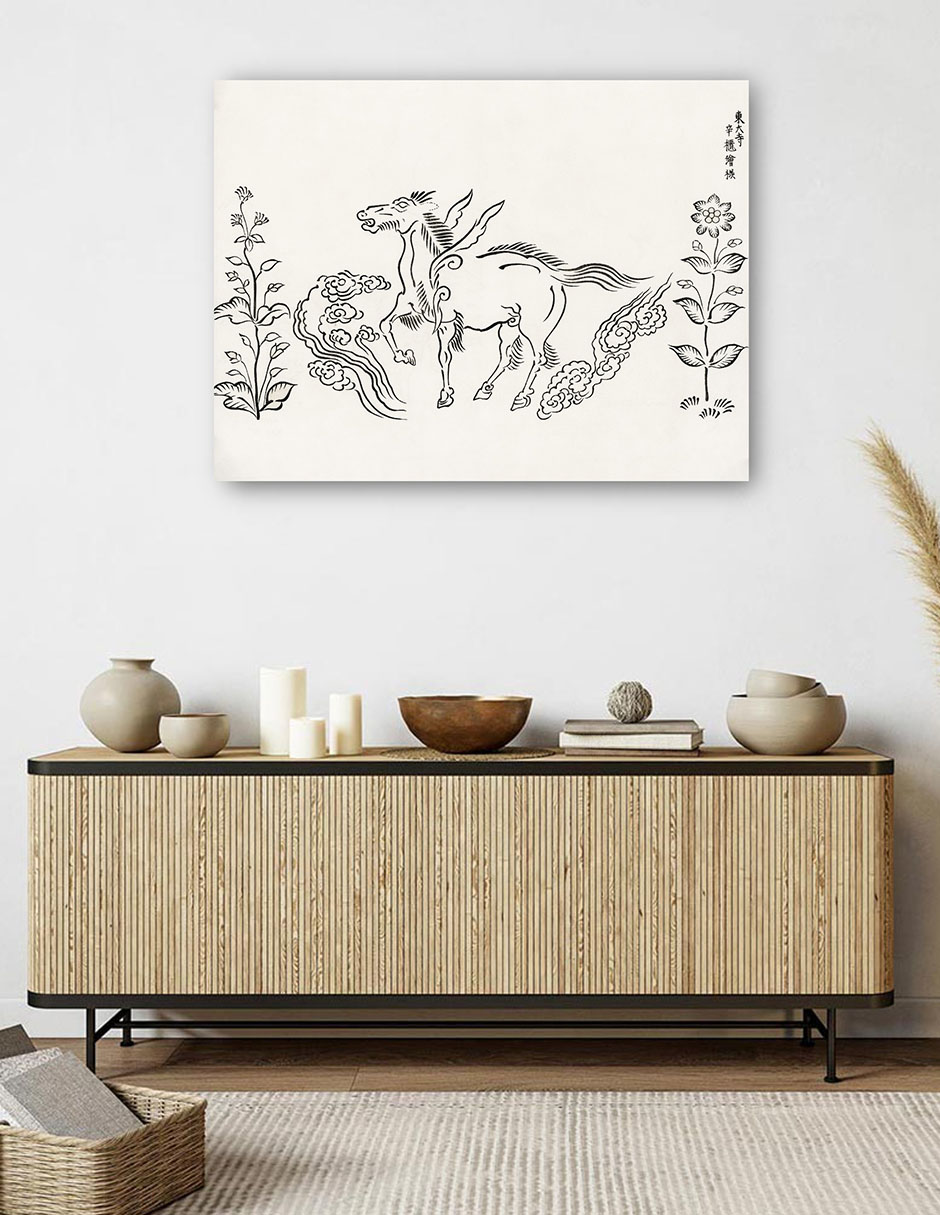 Foto 5 | Cuadro Decorativo - Grabado En Madera Original Vintage Japonés -unicornio- Taguchi Tomoki - Abstracto - 69x92 - Fine