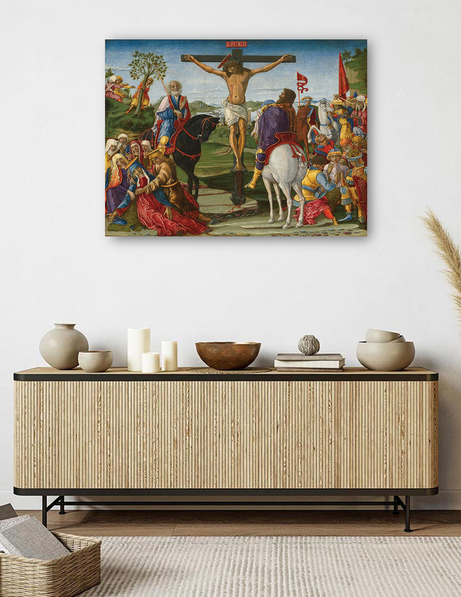 Foto 5 | Cuadro Decorativo - La Crucifixión, Probablemente 1491- Benvenuto Di Giovanni - Religión - 69x92-impresión En