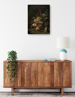 Foto 2 | Cuadro Decorativo - Naturaleza Muerta Con Frutas, Peces Y Un Nido.- Abraham Mignon - Floral - 28x36 - Fine Art Tj