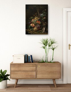 Foto 3 | Cuadro Decorativo - Naturaleza Muerta Con Frutas, Peces Y Un Nido.- Abraham Mignon - Floral - 28x36 - Fine Art Tj