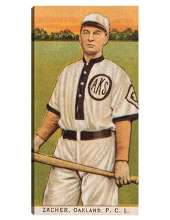 Foto 1 | Cuadro Decorativo - Zacher, Equipo De Oakland, Retrato De Tarjeta De Béisbol- Library Of Congress - 46x89 - Fine Art Tj