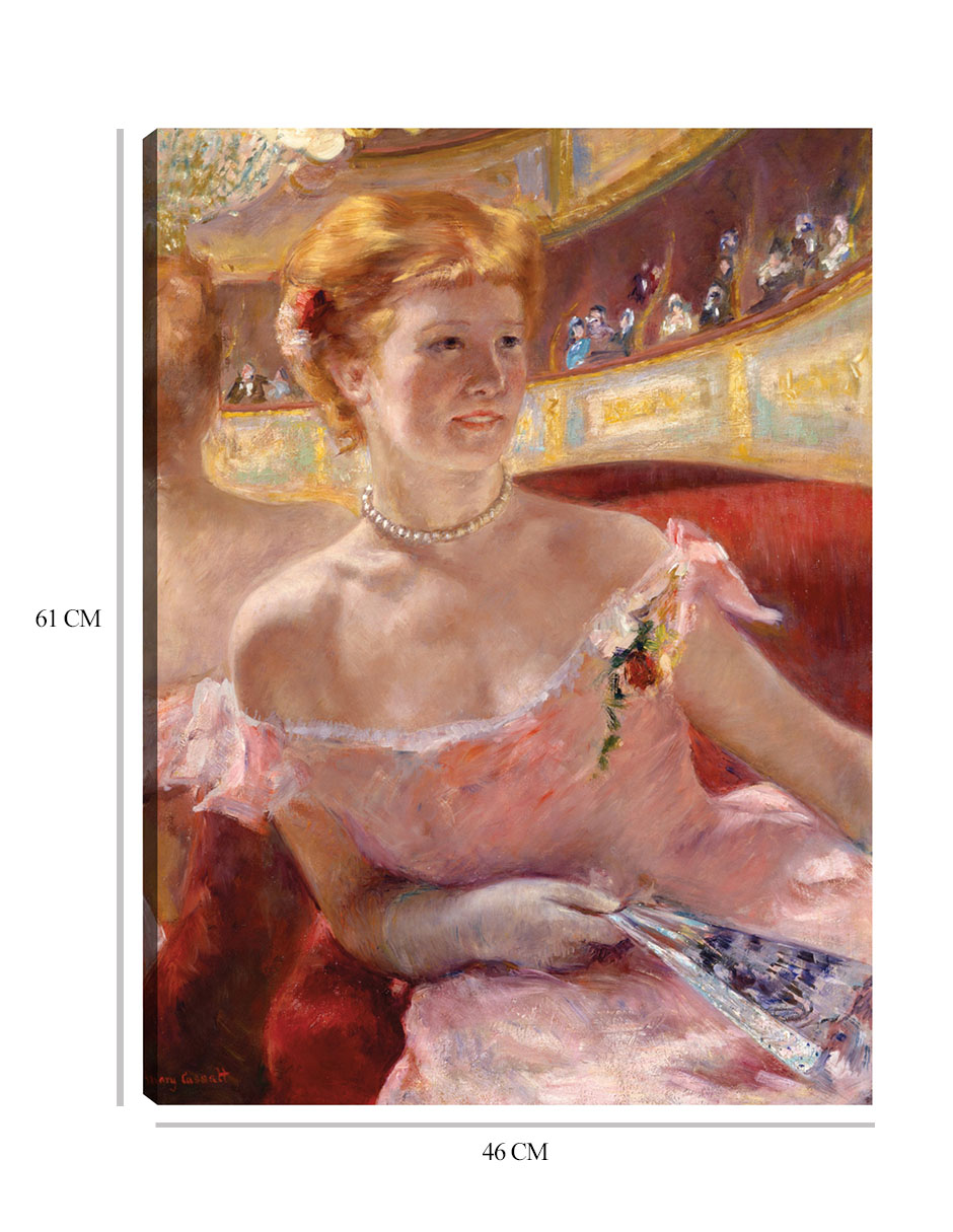 Foto 7 pulgar | Cuadro Decorativo - Mujer Con Collar De Perlas En Un Palco- Mary Cassatt - Fotografía - 46x61 - Impresión En L