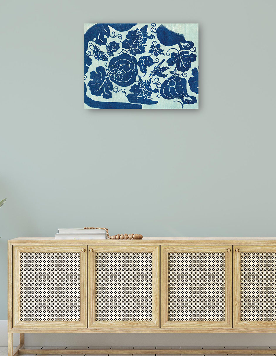 Foto 4 | Cuadro Decorativo - Grabado En Madera Original Vintage Japonés -azul- Taguchi Tomoki - Abstracto - 28x36 - Fine Art Tj