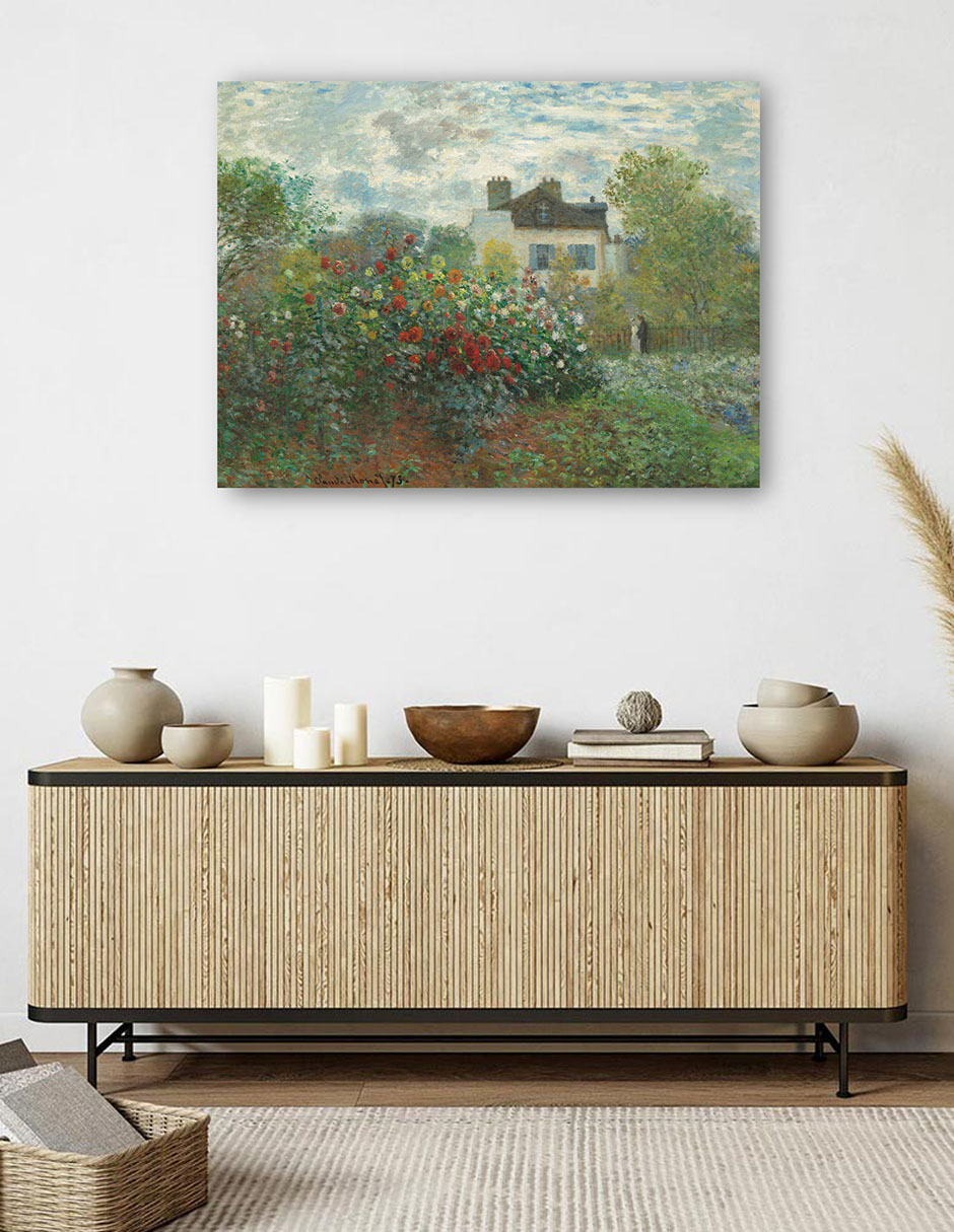 Foto 6 pulgar | Cuadro Decorativo - El Jardín Del Artista En Argenteuil (rincón Del Jardín De Las Dalias)- Claude Monet - 28x36