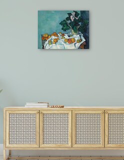 Foto 4 | Cuadro Decorativo - Naturaleza Muerta Con Manzanas Y Un Tiesto De Prímulas- Paul Cezanne - Religión - 77x102 - Fine