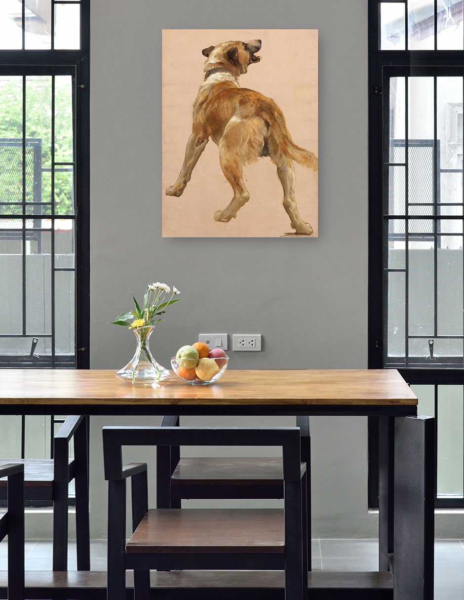 Foto 5 pulgar | Cuadro Decorativo - Estudio Del Perro Guía Homѐre Et Son.- William Bouguereau - Animales - 28x36-impresión En