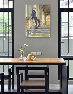 Foto 4 | Cuadro Decorativo - Sir Neville Wilkinson En Las Escaleras Del Puente Palladiano - John Singer Sargent - 107x143 -