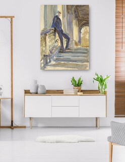 Foto 5 | Cuadro Decorativo - Sir Neville Wilkinson En Las Escaleras Del Puente Palladiano - John Singer Sargent - 107x143 -