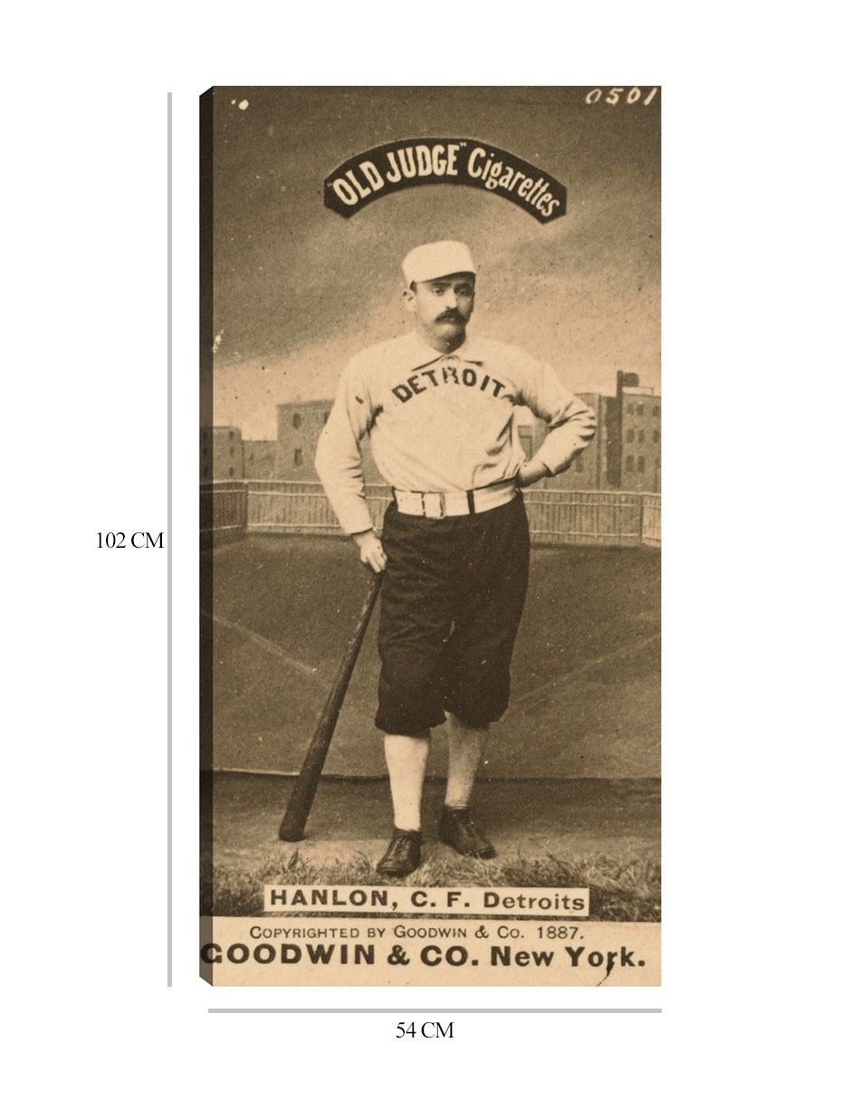 Foto 6 | Cuadro Decorativo - Ned Hanlon, Detroit Wolverines, Retrato De Tarjeta De Béisbol- Library Of Congress - 54x102 -