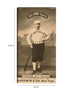 Foto 6 | Cuadro Decorativo - Ned Hanlon, Detroit Wolverines, Retrato De Tarjeta De Béisbol- Library Of Congress - 54x102 -