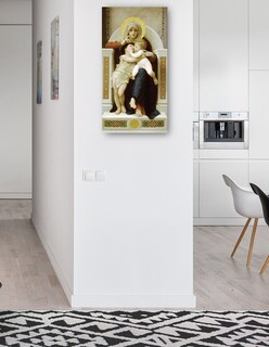 Foto 4 | Cuadro Decorativo - Virgen Con El Niño Y Juan Bautista (1875)- William Bouguereau - Religión - 46x89 - Fine Art Tj