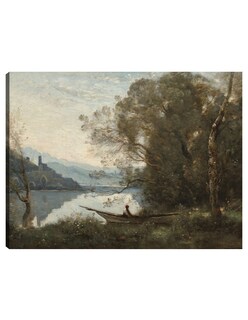 Foto 1 | Cuadro Decorativo - El Barquero Amarrado: Recuerdo De Un Lago Italiano- Jean-baptiste-camille Corot - Paisaje -6