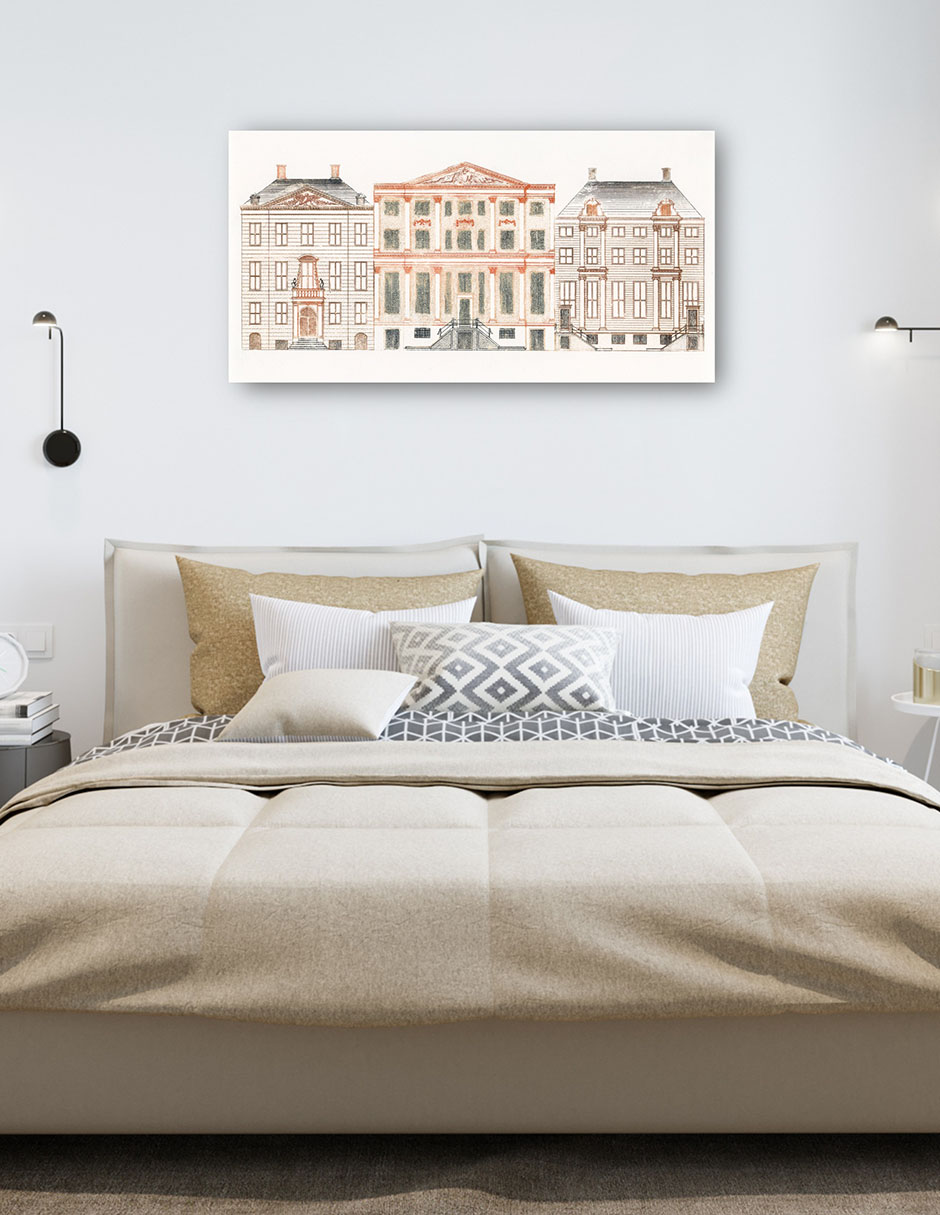 Foto 5 | Cuadro Decorativo - Casas Del Canal De Amsterdam En El Herengracht- Johan Teyler - Ciudades - 46x89 - Fine Art Tj