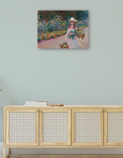 Foto 4 | Cuadro Decorativo - Jovencita En El Jardín De Giverny (1888)- Claude Monet - Fotografía - 28x36 -impresión En