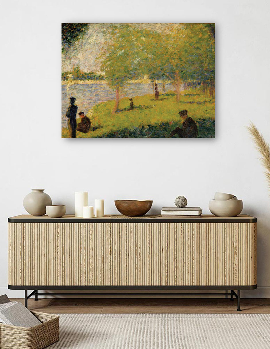 Foto 6 pulgar | Cuadro Decorativo - Estudio Para 'un Domingo En La Grande Jatte' (1884) Ii- Georges Seurat - Paisaje - 28x36 - Fine Ar