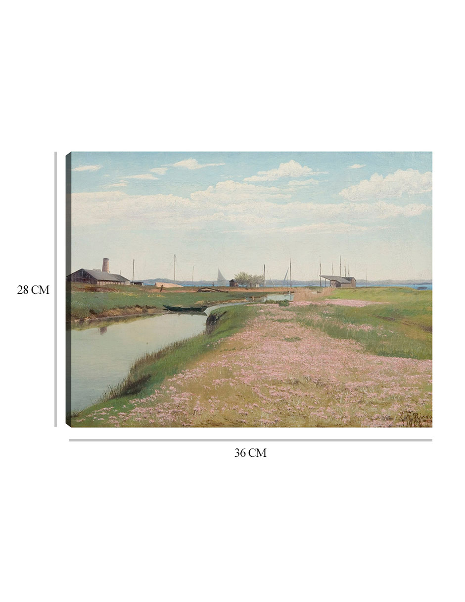 Foto 7 pulgar | Cuadro Decorativo - El Río Y El Puerto De Frederiksværk (1900)- Laurits Andersen Ring - Religión - 28x36 - Fine Art Tj