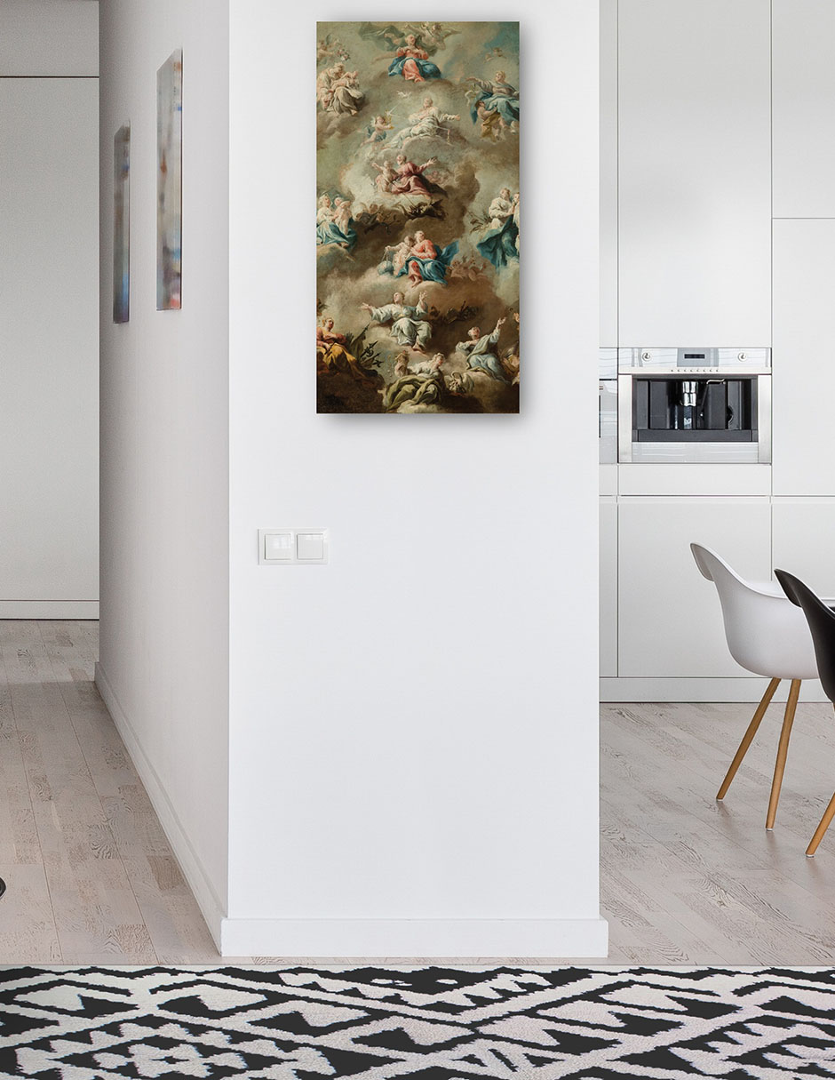 Foto 5 pulgar | Cuadro Decorativo - Escena Religiosa Alegórica Con La Virgen María (siglo Xviii)- Johann Michael Rottmayr - 46x