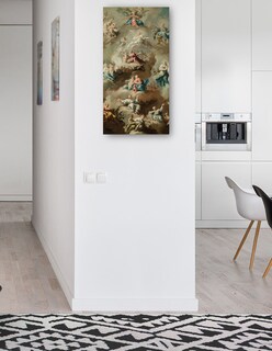 Foto 4 | Cuadro Decorativo - Escena Religiosa Alegórica Con La Virgen María (siglo Xviii)- Johann Michael Rottmayr - 46x