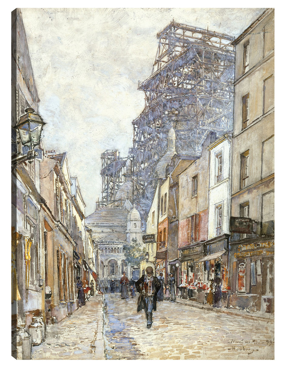 Foto 2 pulgar | Cuadro Decorativo - Calle Del Caballero De La Barre, Con El Sacré-cœur En Construcción (1899)-frédéric Houb
