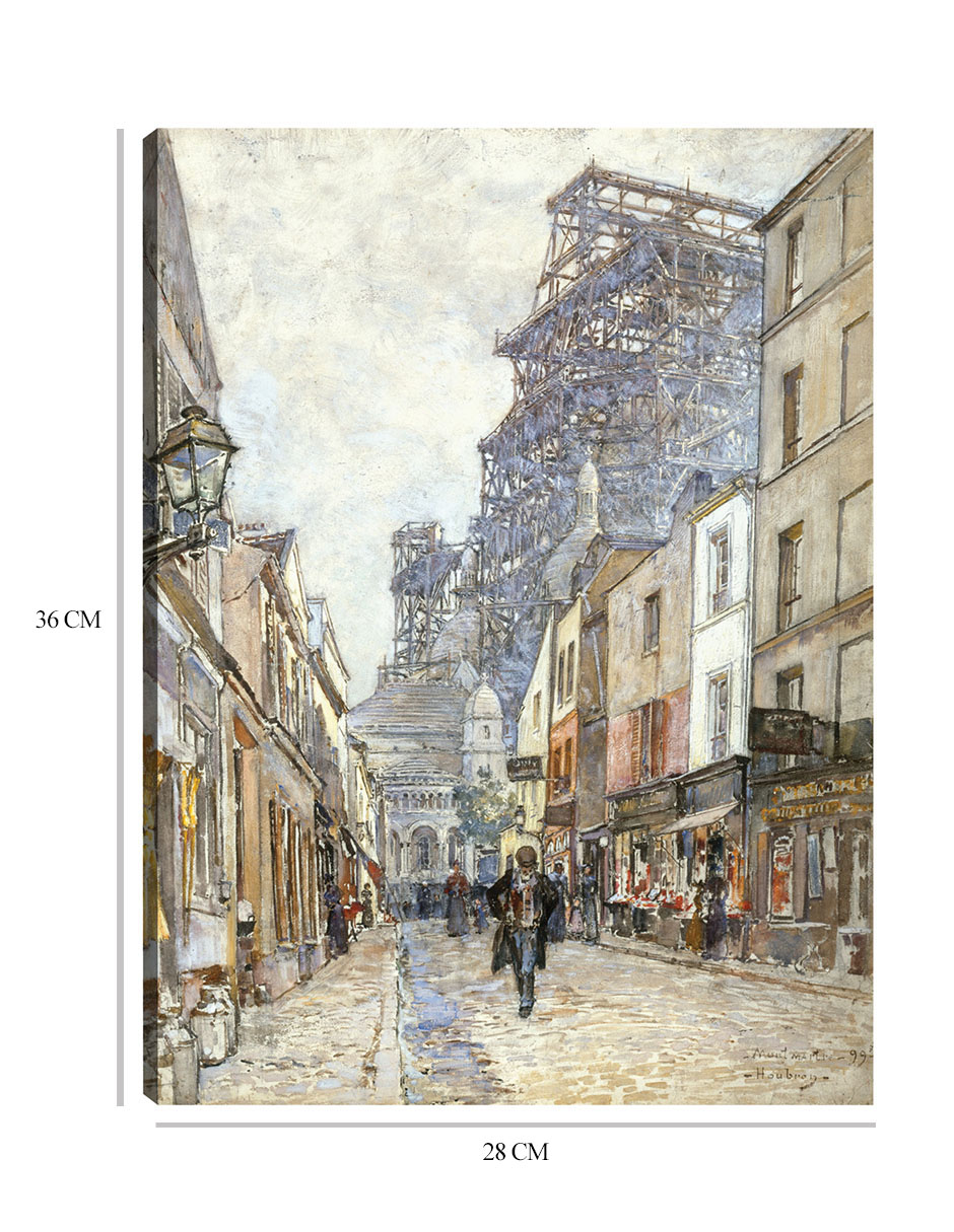 Foto 6 | Cuadro Decorativo - Calle Del Caballero De La Barre, Con El Sacré-cœur En Construcción (1899)-frédéric Houb