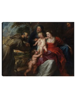 Foto 1 | Cuadro Decorativo - La Sagrada Familia Con Los Santos Francisco Y Ana Y El Niño - Peter Paul Rubens - 69x92 - Fine Art