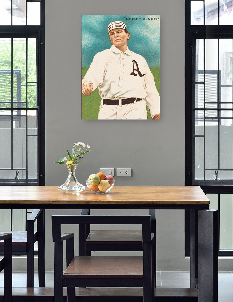 Foto 5 pulgar | Cuadro Decorativo - Chief Bender, Philadelphia Athletics, Retrato De Tarjeta De Fútbol- Library Of Congress - 4